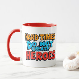 Lebendige Gradient-Typografische Create Heroes Tasse