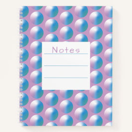 Lebendige Gradientkreise Geometrisch Modern Blau. Notizbuch