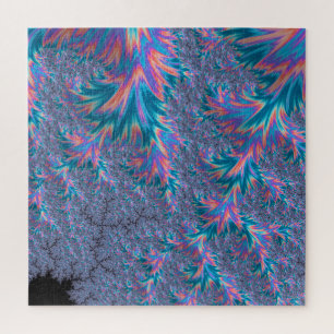 Lebendige Groovy Trippy Bohemian Türkis Korallen-F Puzzle