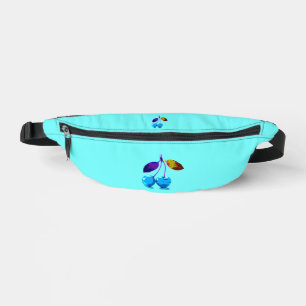 Lebendige hellblaue Kirschen Pop Art Modern Bauchtasche