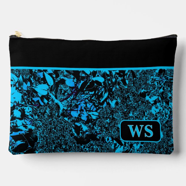 Lebendige hellblaue Kosmetiktasche Zubehörtasche (Vorderseite)