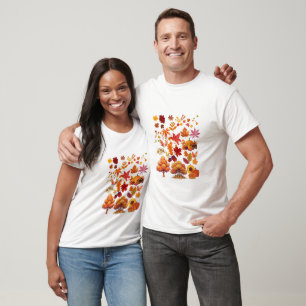 Lebendige Herbst-Blätter-ClipArt-Sammlung T-Shirt