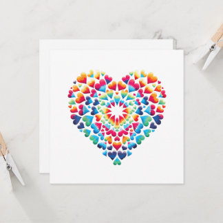 Lebendige Herz-Tie-Dye Einladung