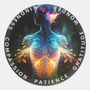 Lebendige Hoffnung   Geistige Energie Runder Aufkleber