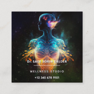 Lebendige Hoffnung   Spirituelle Energie Quadratische Visitenkarte