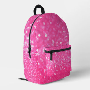Lebendige Hot-Pink-Glitter-Sparkling-Textur Foto  Bedruckter Rucksack