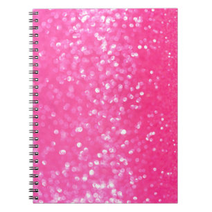 Lebendige Hot-Pink-Glitter-Sparkling-Textur Foto Notizblock