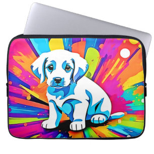 Lebendige Hundekunst Laptopschutzhülle