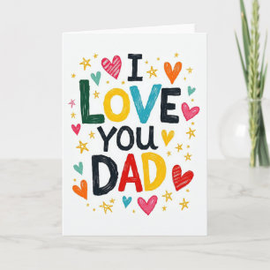Lebendige Ich liebe Papa Karte
