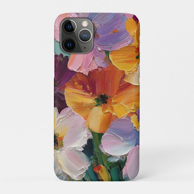 Lebendige Impasto-Blumenmalerei-iPhone-Hülle Case-Mate iPhone Hülle (Rückseite)