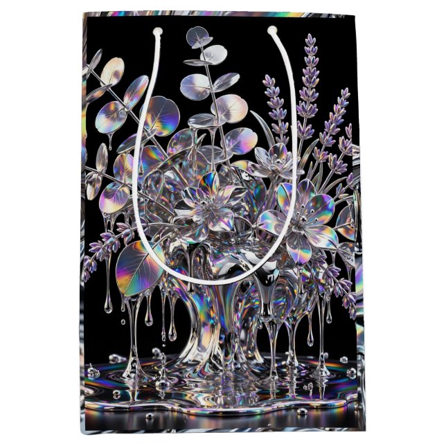 Lebendige Impasto-Farben-Explosion Geschenktasche  Mittlere Geschenktüte (Vorderseite)