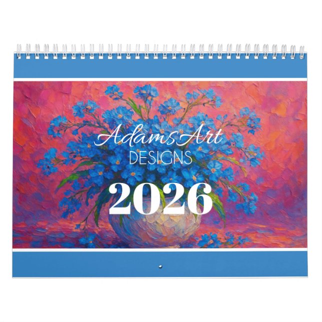 Lebendige impressionistische Blumenmotive Kalender (Titelbild)