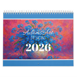 Lebendige impressionistische Blumenmotive Kalender