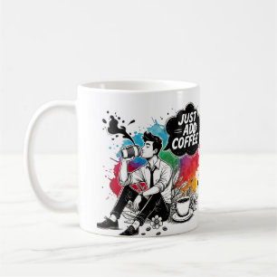 Lebendige Kaffeemomente Einfach Kaffee hinzufügen Kaffeetasse