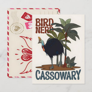Lebendige Kasuar-Vogel-Kunst Tropische Dschungel-I Feiertagspostkarte
