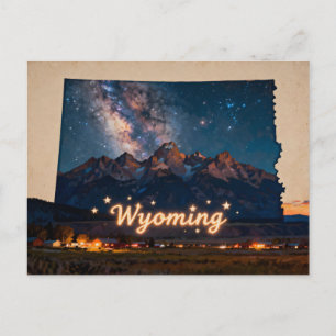 Lebendige konzeptionelle Karte von Wyoming