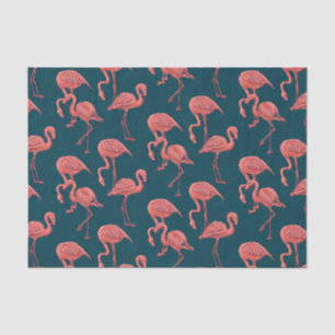 Lebendige Korallen-Flamingo-Muster Seidenpapier