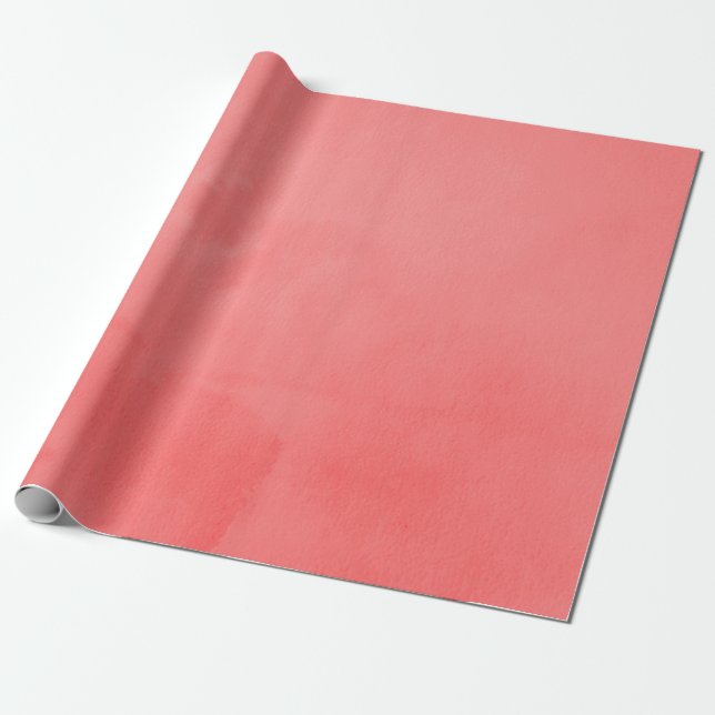 Lebendige Korallen-Wasserfarbe Geschenkpapier (Ungerollt)