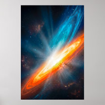 Lebendige Kosmische Galaxie Sci-Fi Orange Blau