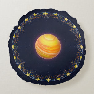 Lebendige kosmische Kunstwerke Rundes Kissen