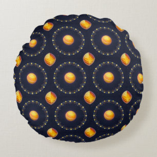 Lebendige kosmische Kunstwerke Rundes Kissen