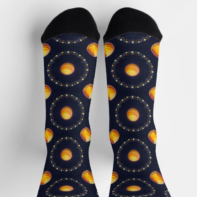 Lebendige kosmische Kunstwerke Socken (Oben)