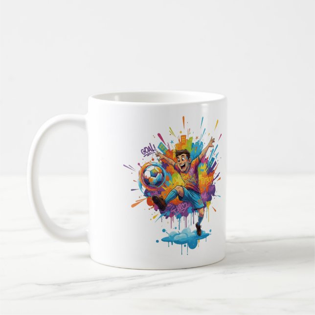 Lebendige künstlerische Jungen Kaffeetasse (Links)