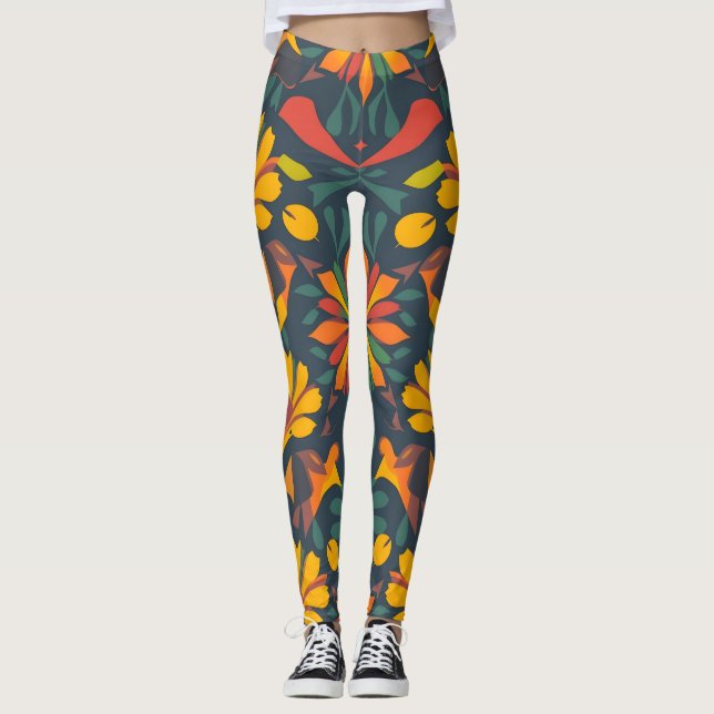 Lebendige künstlerische Leggings - Nahtlose Wohnge (Vorderseite)