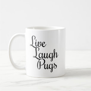 Lebendige Lachende Mops Kaffeetasse
