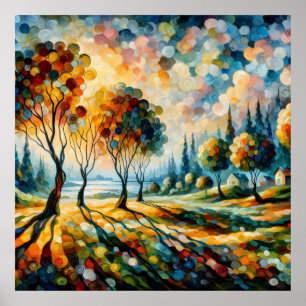 Lebendige Landschaft Poster