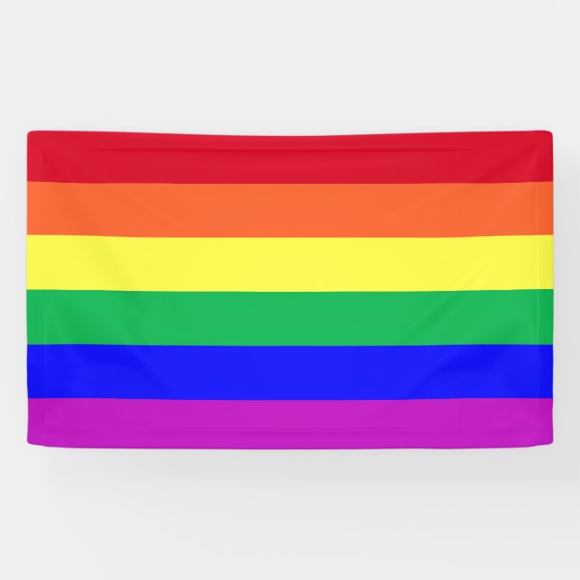 Lebendige, lebendige, farbenfrohe, schwule Pride-R Banner (Horizontal)