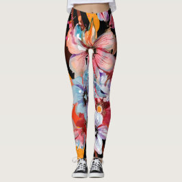 Lebendige Legins "Vintag Spark" in mehreren Blume Leggings
