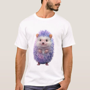 Lebendige Lila Pastell-Igel-Männer T-Shirt