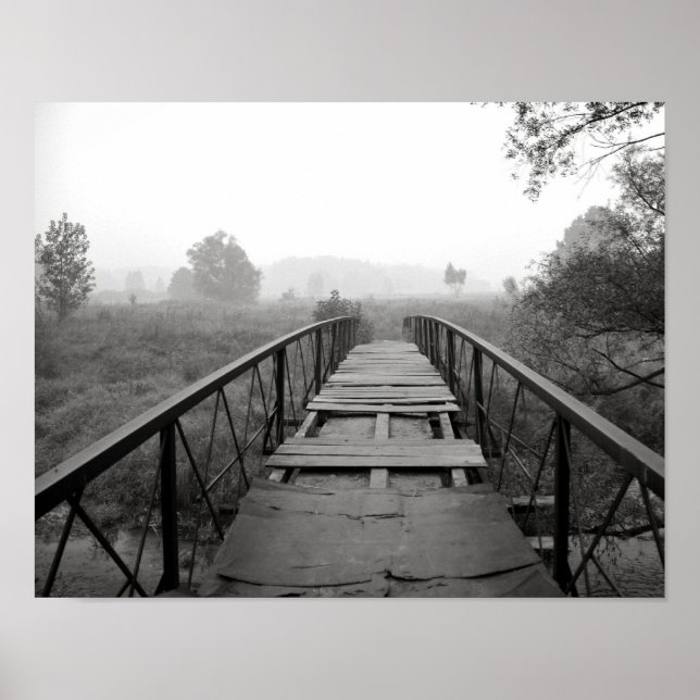 lebendige Makrofotografie in Schwarzweiß Poster (Vorne)