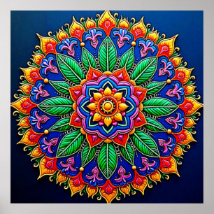 Lebendige Mandala-Kunst Poster