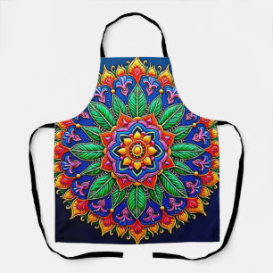 Lebendige Mandala-Kunst Schürze