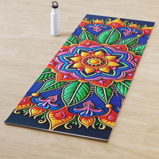 Lebendige Mandala-Kunst Yogamatte (Beispiel)