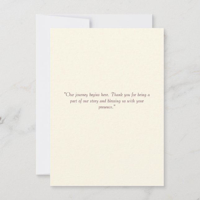 Lebendige Mandala- und Goldfolien-Desi-Hochzeitska Einladung (Rückseite)