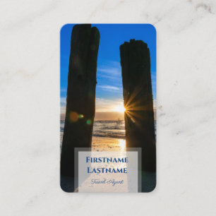 Lebendige maritime Strandsonne Reiseagentur Ozean Visitenkarte