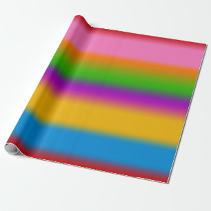 Lebendige mehrfarbige Regenbogen-Verlaufsstreifen  Geschenkpapier