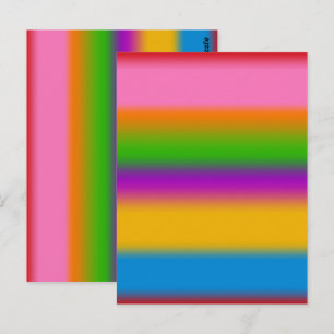 Lebendige mehrfarbige Regenbogen-Verlaufsstreifen Postkarte