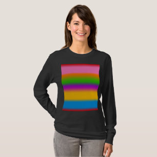 Lebendige mehrfarbige Regenbogen-Verlaufsstreifen  T-Shirt