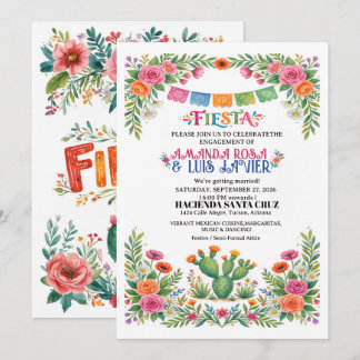 Lebendige mexikanische Fiesta-Hochzeits-Einladung Einladung