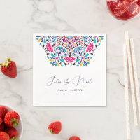 Lebendige mexikanische Fiesta-Regenbogen-Hochzeit