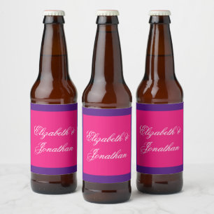 Lebendige Minimalistische Hochzeit im Sonnenaufgan Bierflaschenetikett