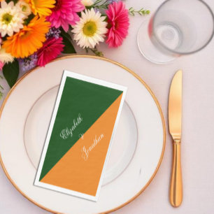 Lebendige Minimalistische Hochzeit im Sonnenaufgan Serviette