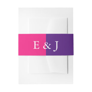 Lebendige Minimalistische Sunrise-Hochzeit Mix & M Einladungsbanderole