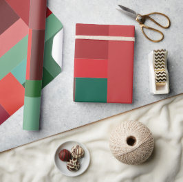 Lebendige moderne Farbblock-Weihnachtsfeiertage Geschenkpapier