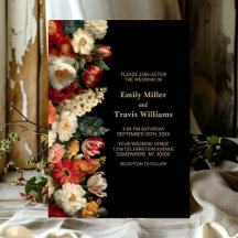 Lebendige Moody Florale Schwarze Hochzeit