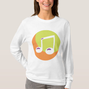 Lebendige Musikalische Note Doppelte Achtel T-Shirt